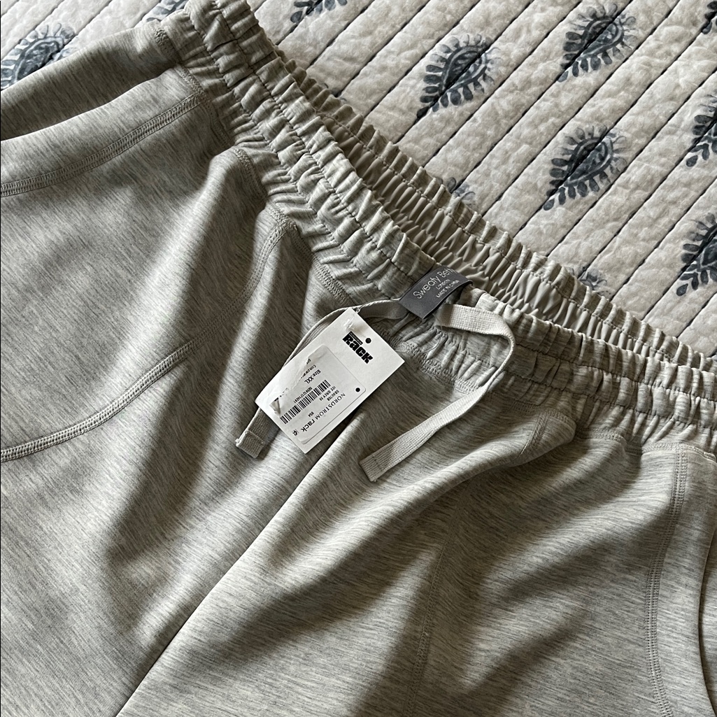 Sweaty Betty Tna Light Heather Gray Drawstring Sweatpants